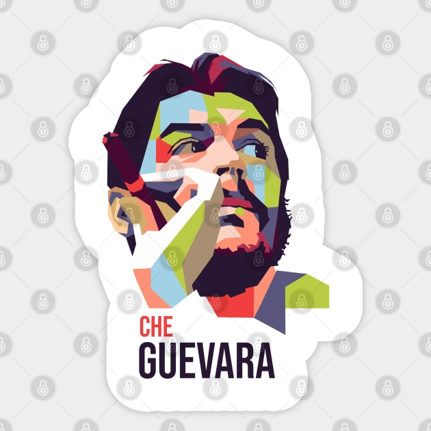 Che Guevara in WPAP Sticker by mursyidinejad